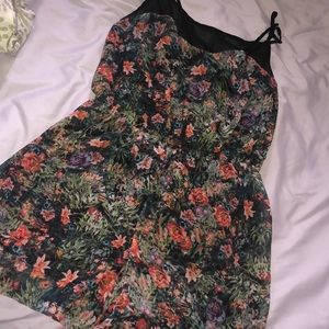 Flower print romper